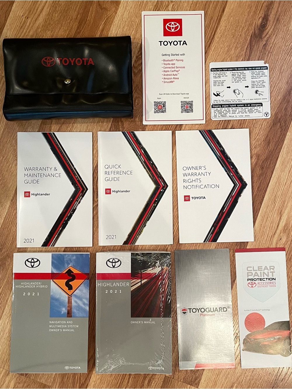 2021 Toyota Highlander Owners Manuals Books Booklets in Case One Unwrapped